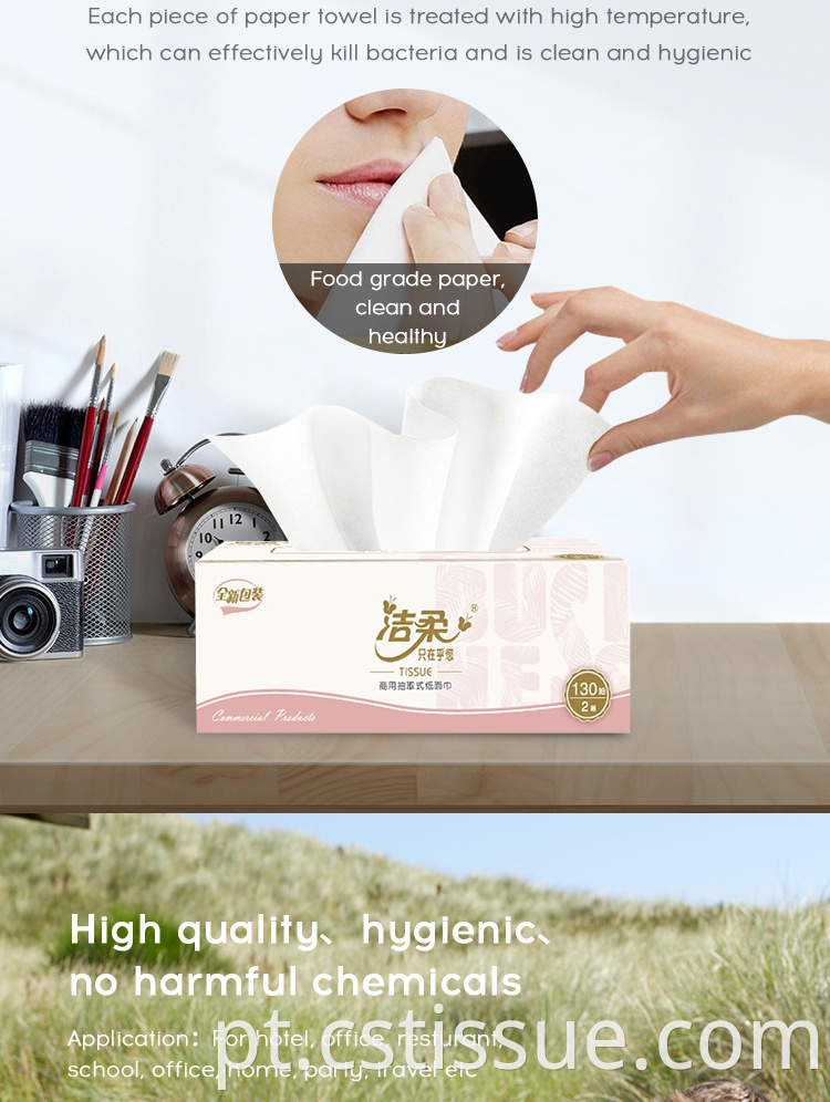 Virgem Wood Pulp Facial Tissue Facial Cleansing